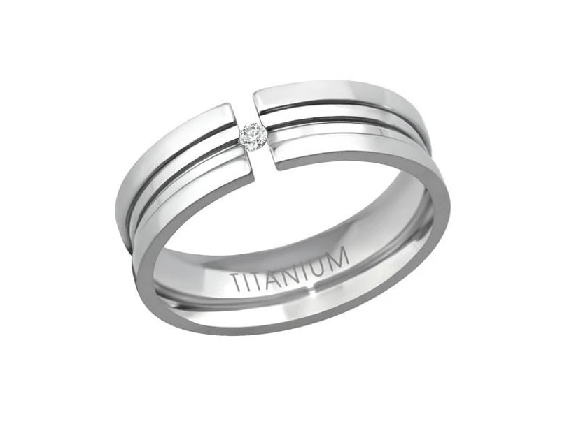 Titanium Line Ring