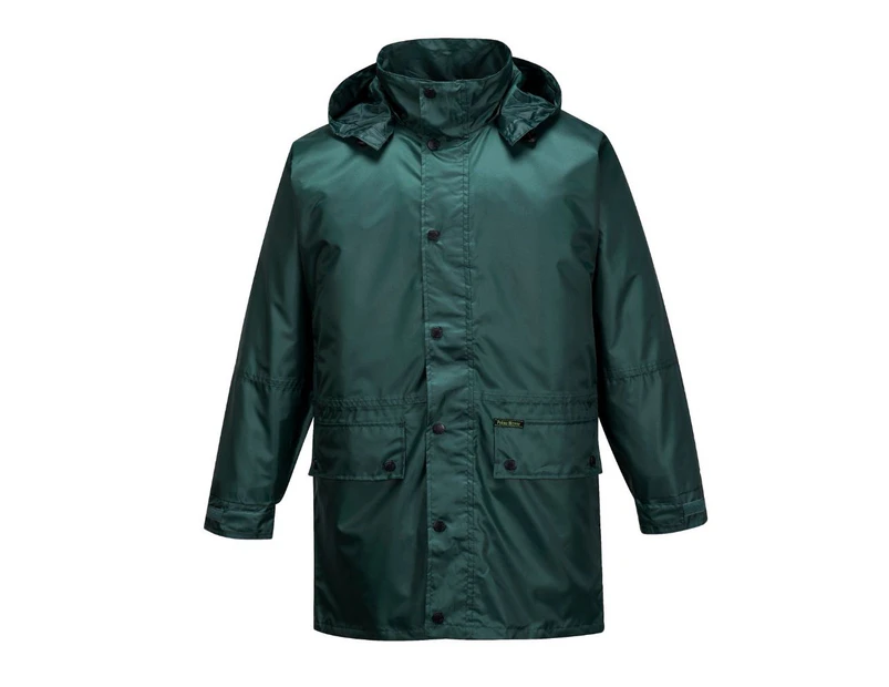Prime Mover Rain Jacket with Detachable Waterproof Hood Men's - Bottle-green
