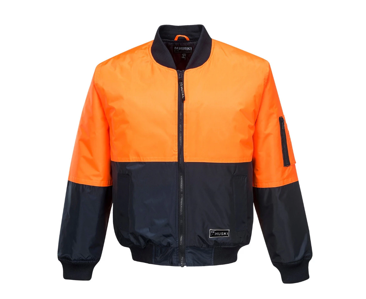 Huski Huski Two Tone Flyer Jacket Men's - Orange-navy