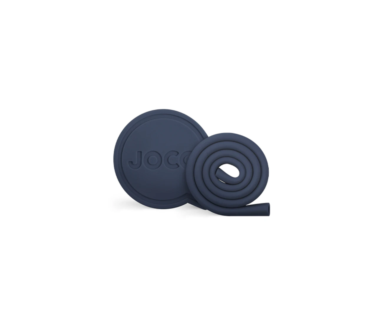 Joco Reusable Silicone Roll Straw With Container Mood Indigo