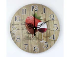Red Wine Wall Clock