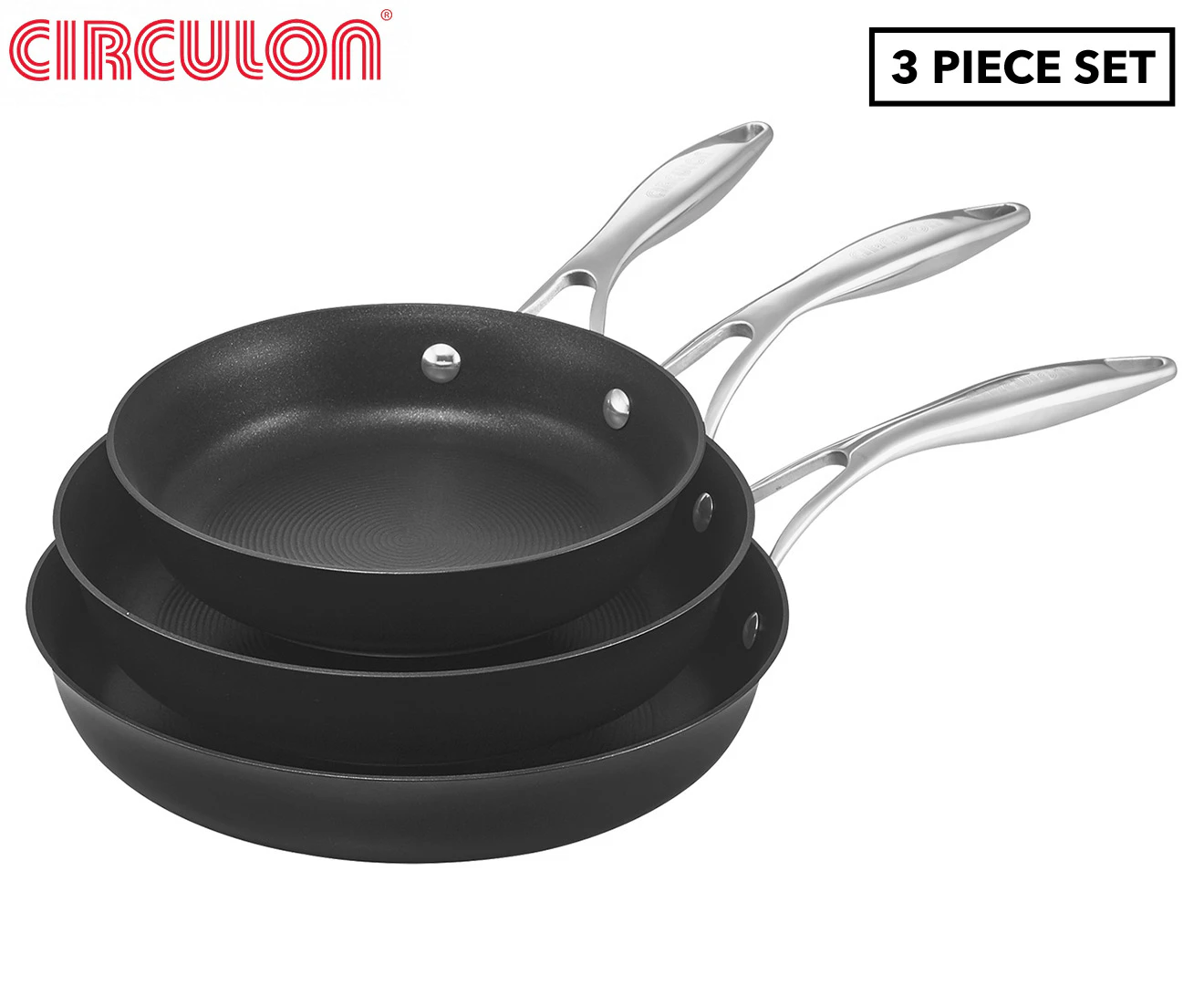 Circulon Style 21/25/28cm Skillet Triple Pack