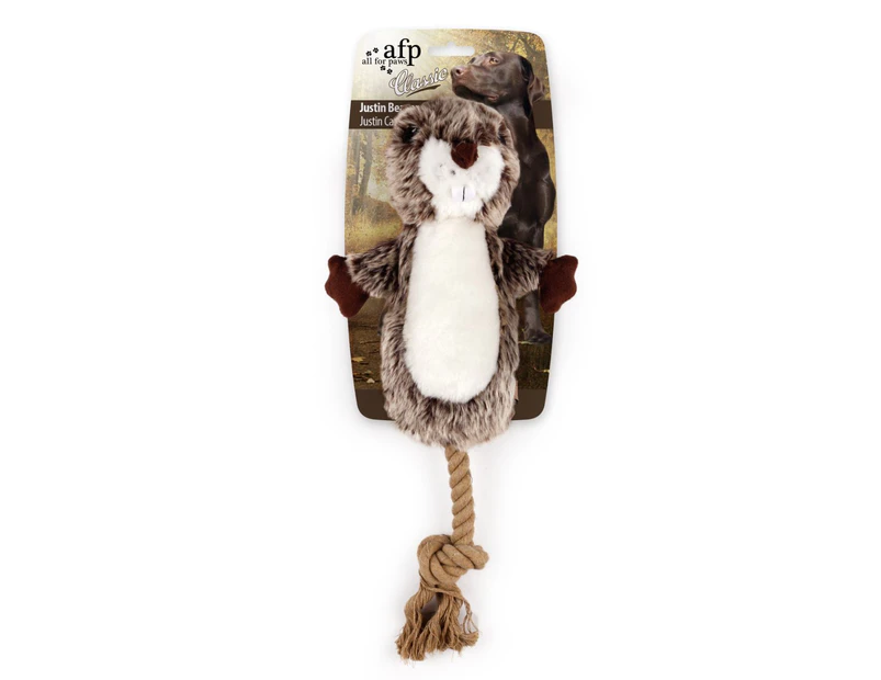 All For Paws Woodland Classic  Justin Beaver Dog Toy