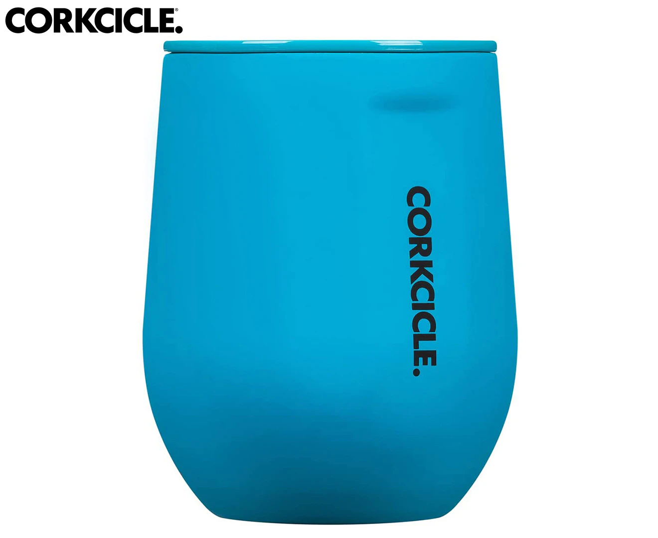 Corkcicle 355mL Stainless Steel Stemless Tumbler - Neon Blue