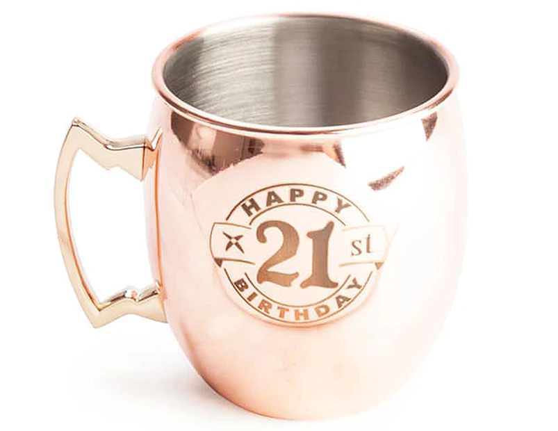 Happy 21st Moscow Mule Copper Mug