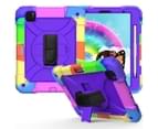 WIWU Rainbow iPad Case Hybrid Armor Kickstand Hard Cover With Pencil Holder For iPad Pro 11 2018/2020-Rainbow&Purple 1