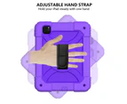 WIWU Rainbow iPad Case Hybrid Armor Kickstand Hard Cover With Pencil Holder For iPad Pro 11 2018/2020-Purple&Purple