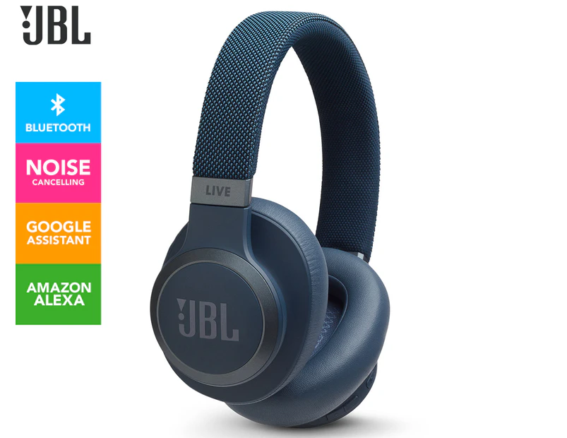 JBL Live 650BTNC Wireless Over-Ear Noise-Cancelling Headphones - Blue