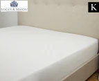 Logan & Mason Platinum 400TC King Bed Fitted Sheet - White