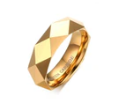 3D Men's Gold Tungsten Carbide Wedding Ring