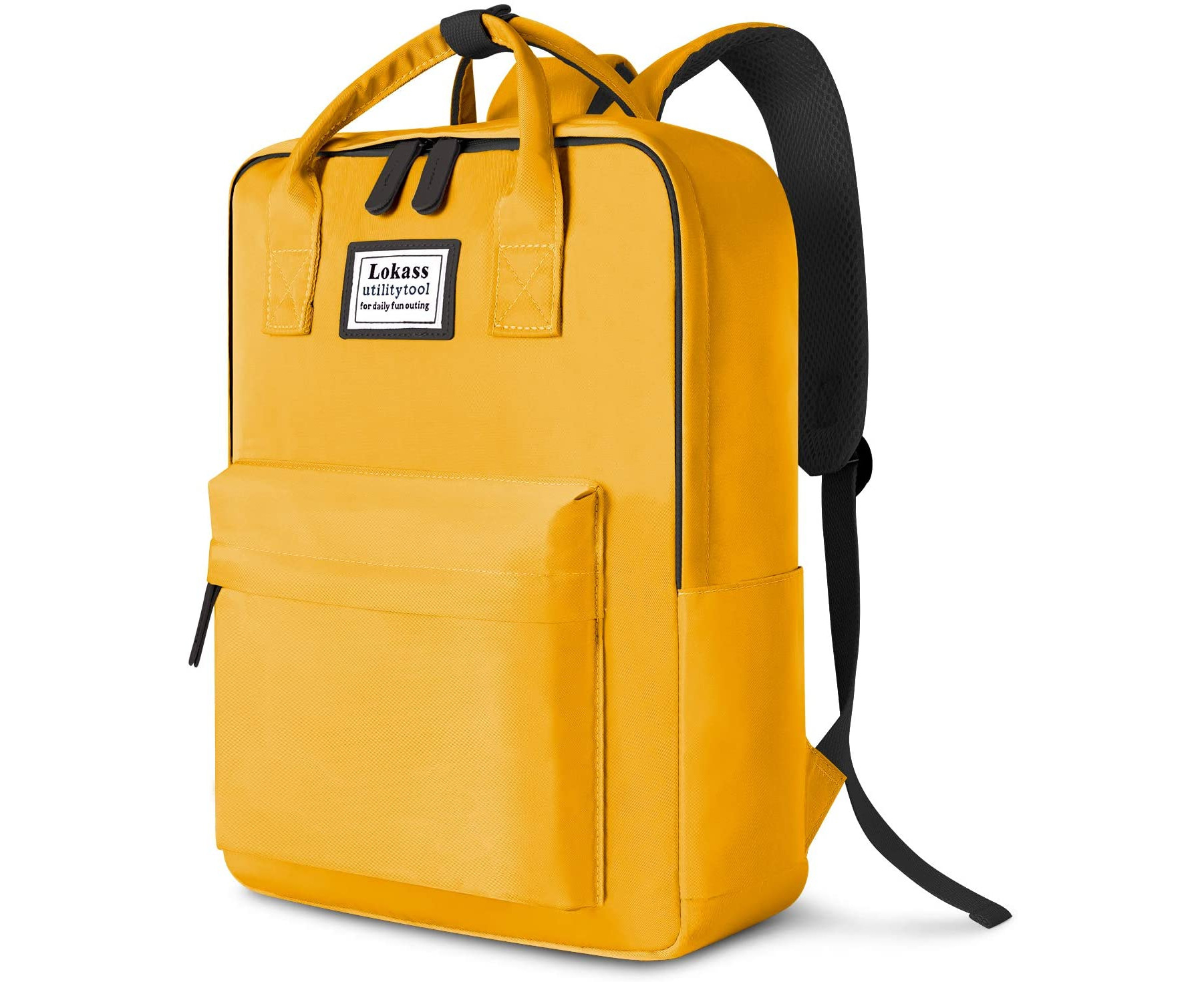 LOKASS Laptop Backpack for Women Men Stylish College Backpack-Yellow ...