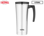 Thermos Sipp Vacuum Insulated Stainless Steel Durable Travel Mug Black 470ml