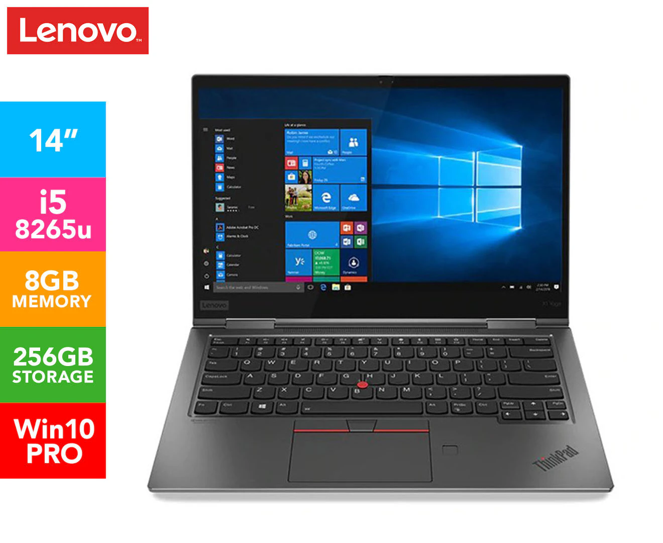 Lenovo 14" X1 Yoga 4th Gen i5-8265U 8GB 256GB 2-in-1 Laptop