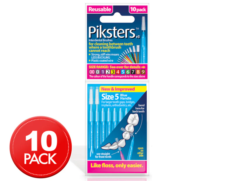 Piksters 10-Pack Interdental Brushes Size 5