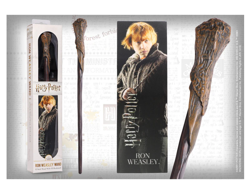 Ron Weasley Wand Replica & 3D Bookmark