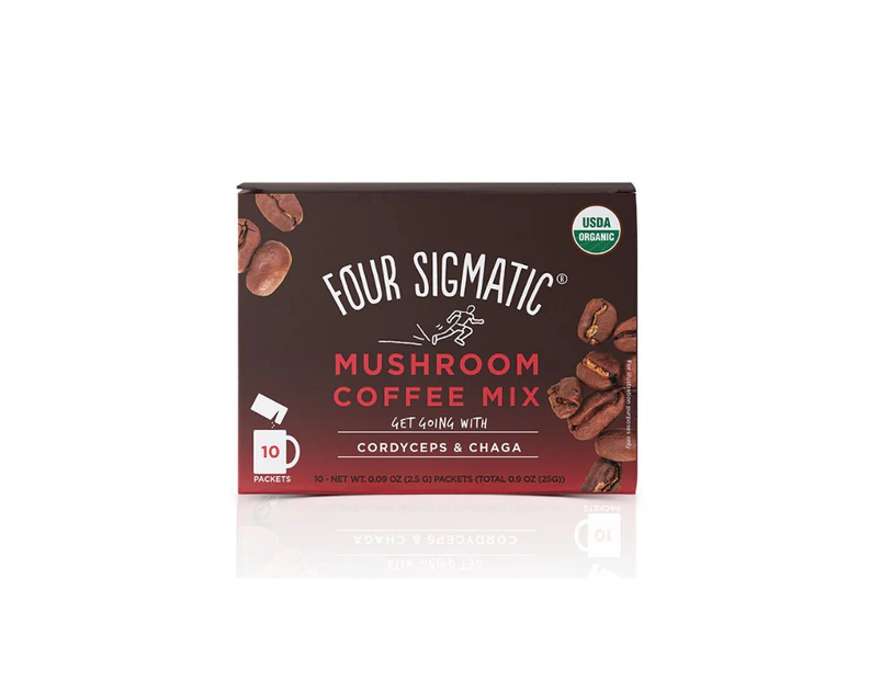 Four Sigmatic Organic Mushroom Coffee Mix With Cordyceps & Chaga (10 x 2.5 g)
