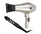 Cabello Pro 4600 Hair Dryer (Grey) + Voluminous Hair Curler