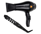 Cabello Pro 4600 Hair Dryer (Black) + Voluminous Hair Curler