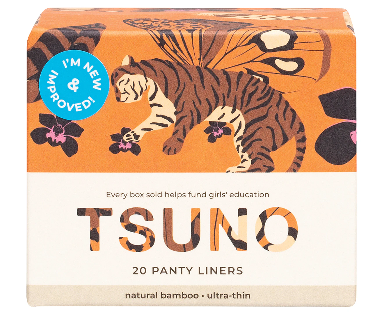 Tsuno Natural & Ultra Thin Bamboo Panty Liners 20pk