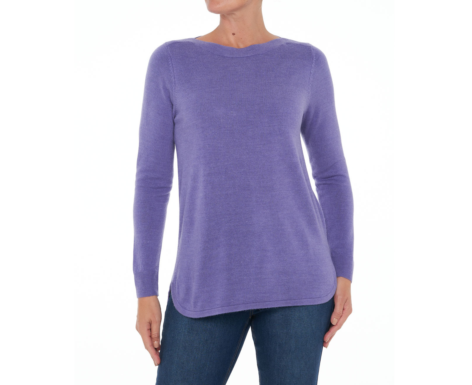 Suzanne Grae Women's Boat Neck Jumper in Purple | Catch.com.au