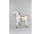 Unicorn Ride On Animal Toy for Kids, Rainbow - Large 2