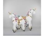 Unicorn Ride On Animal Toy for Kids, Rainbow - Large 3
