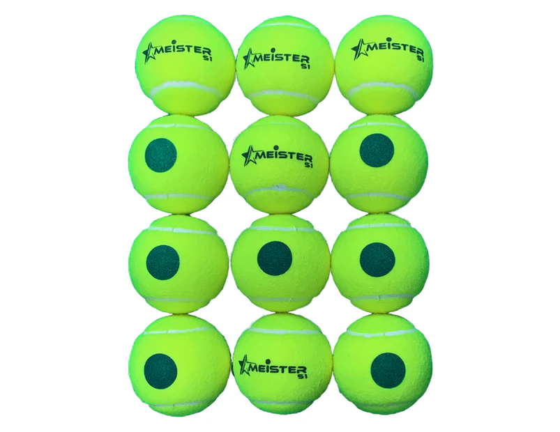 12 PD038 Meister Stage 1 (S1) Tennis Balls