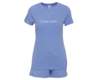 Calvin Klein Sleepwear Women's Short Sleeve Pyjama Set - Blue Bay