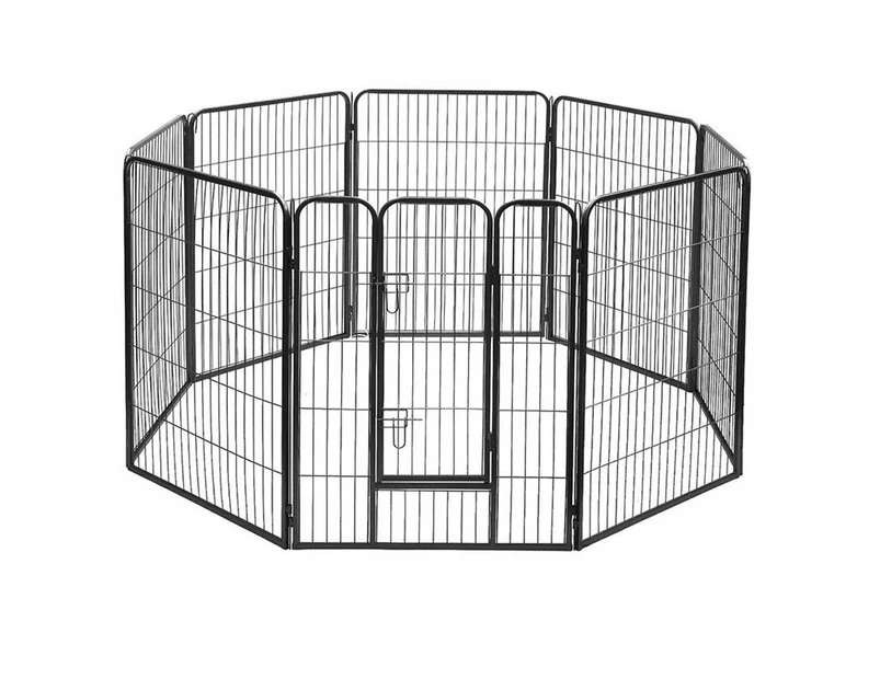 8 Panel Pet Dog Playpen Puppy Cage Exercise Enclosure Fence Play Pen 80x100cm