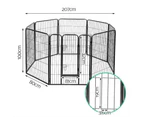 8 Panel Pet Dog Playpen Puppy Cage Exercise Enclosure Fence Play Pen 80x100cm