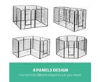 8 Panel Pet Dog Playpen Puppy Cage Exercise Enclosure Fence Play Pen 80x100cm