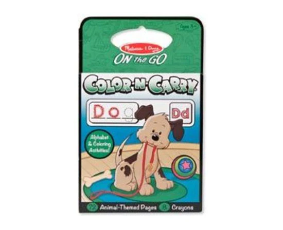 Melissa And Doug On The Go Colour N Carry Animal Themed Colouring Pages