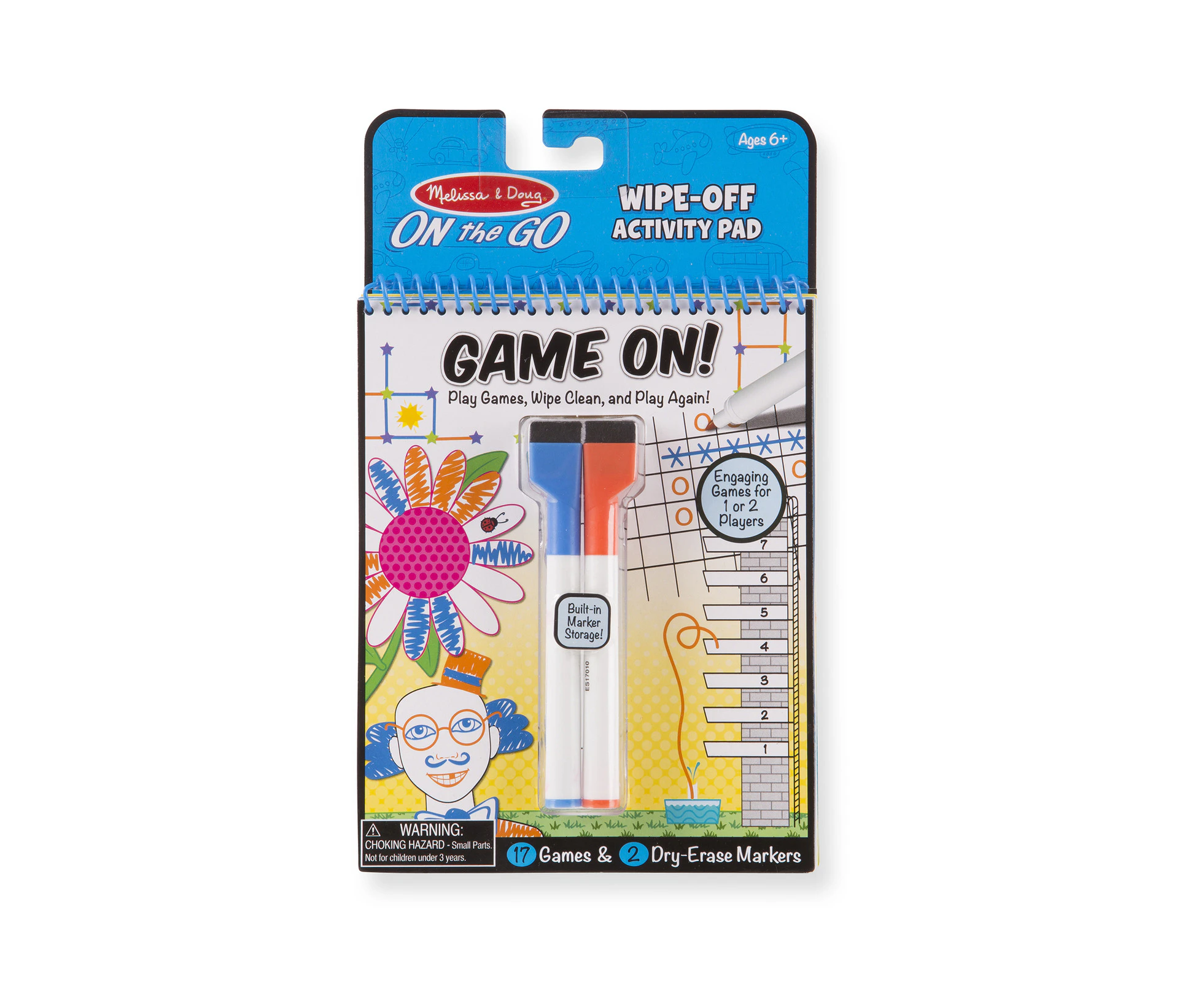 Melissa & Doug On the Go - Write-On / Wipe-Off Activity Games Pad