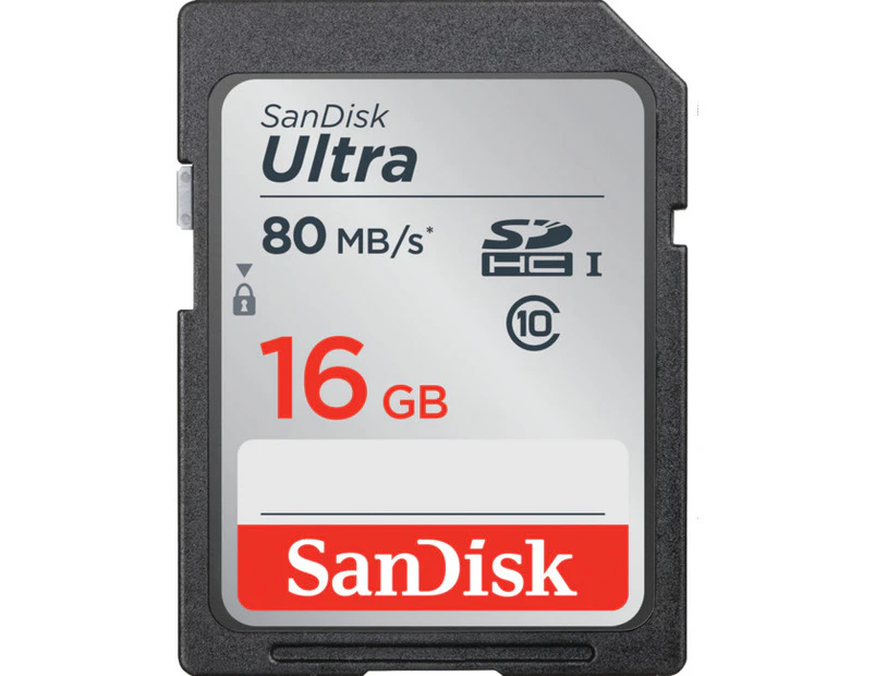 SD16ULTRA  Sandisk 16Gb Sdhc Card 80Mb/S Class 10 Ultra Series  Capacity: 16Gb  SANDISK 16GB SDHC CARD 80MB/S