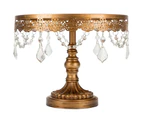 25 cm (10-inch) Crystal-Draped Cake Stand | Gold | Sophia Collection CS310SG