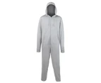 Comfy Co Unisex Plain Hooded All In One Onesie (280 GSM) (Heather Grey) - RW391