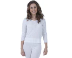 Ladies/Womens Thermal Wear Long Sleeve T Shirt Polyviscose Range (British Made) (White) - THERM15