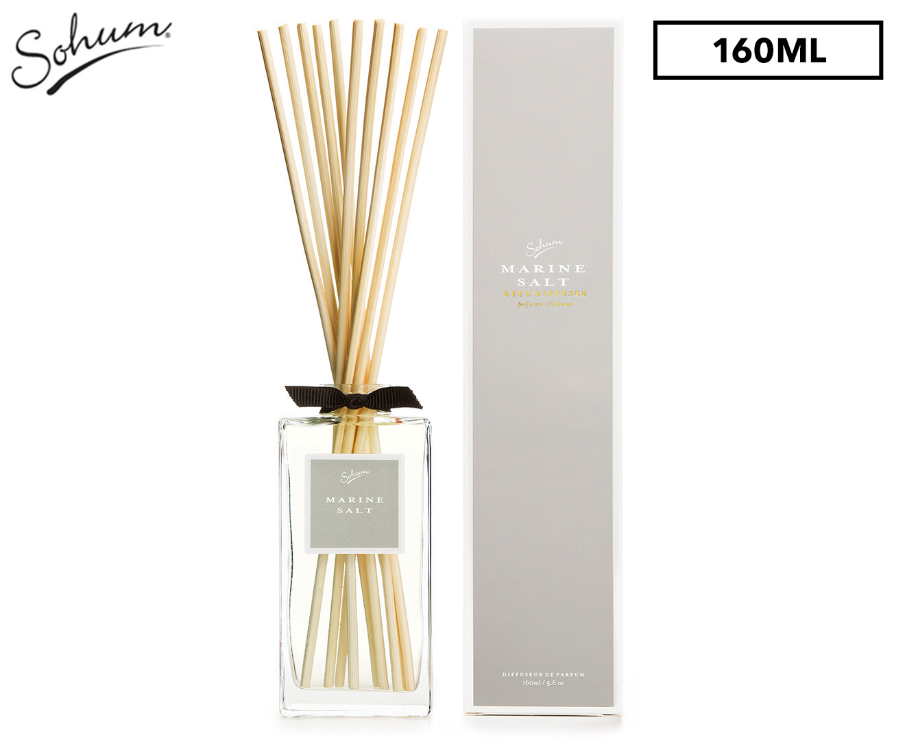 Sohum Marine Salt Classic Grey Reed Diffuser 160mL | Catch.co.nz