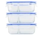 Ortega Kitchen 600mL Airtight Divided Food Container 3-Pack 3