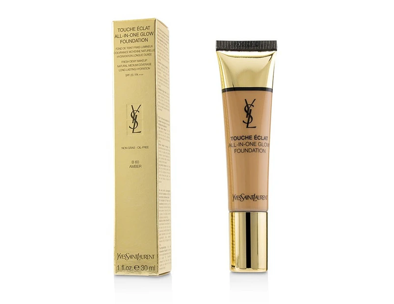 Yves Saint Laurent Touche Eclat All In One Glow Foundation  # B60 Amber 30ml/1oz