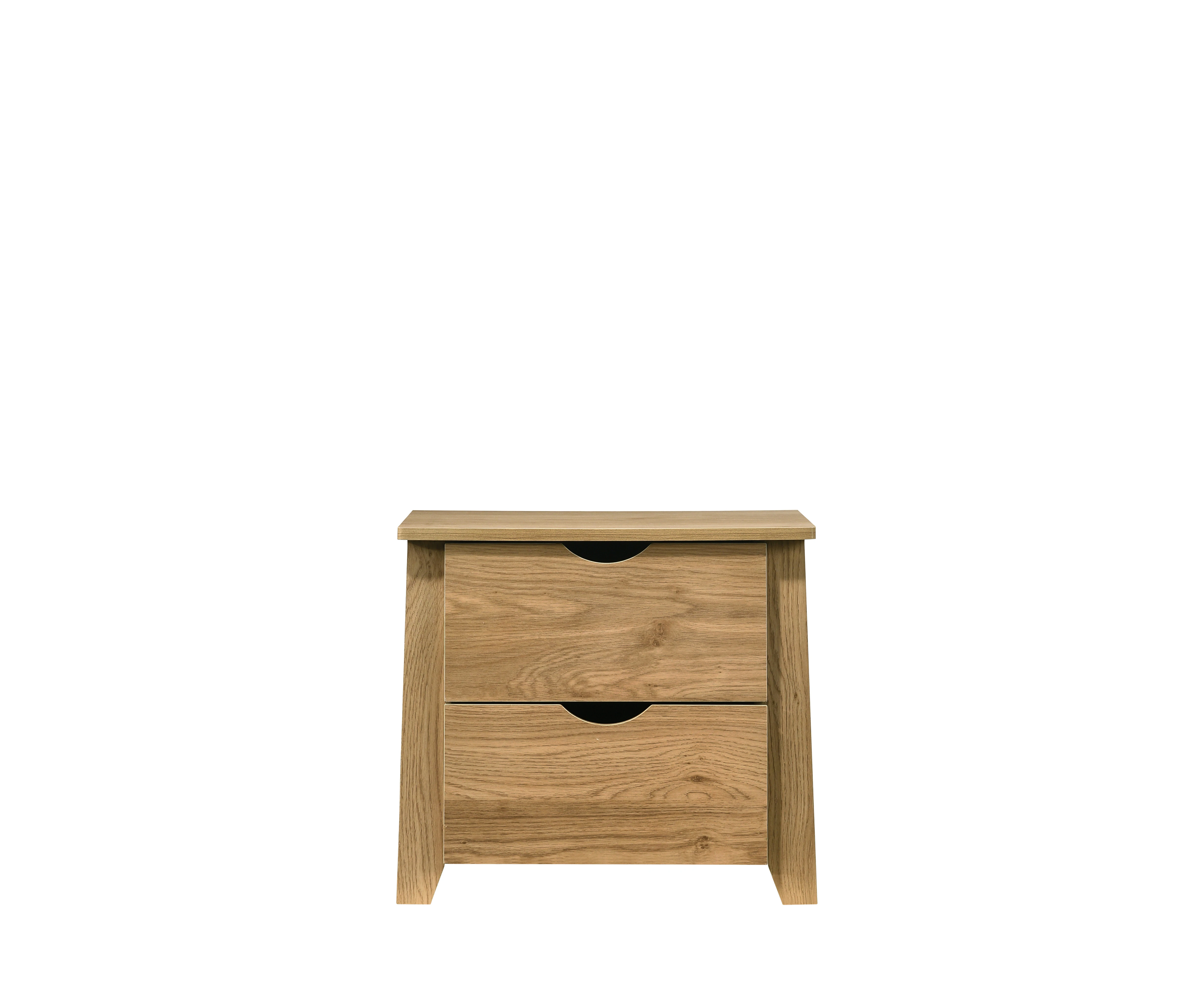 Eliving Mica Wooden Bedside Table with 2 Drawers