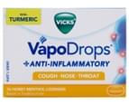 2 x 16pk Vicks VapoDrops Anti-Inflammatory Lozenges Honey Menthol 2