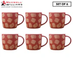 Set of 6 Maxwell & Williams 440mL Macaroni Mug - Terracotta
