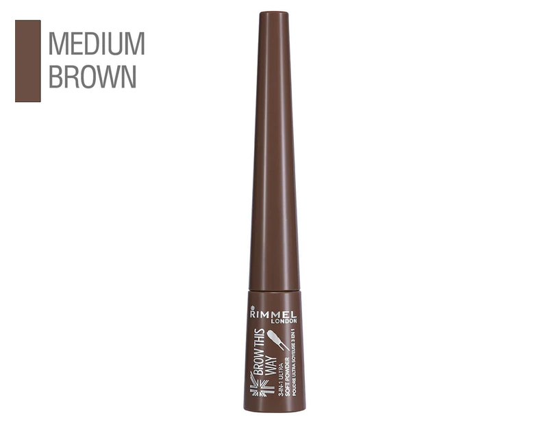 Rimmel Brow This Way 3-in-1 Ultra Soft Powder - Medium Brown