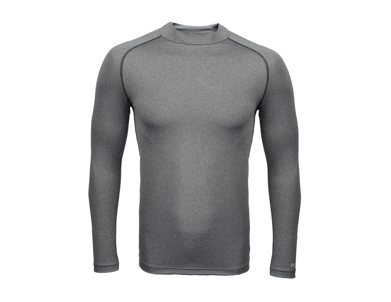 Rhino Childrens Boys Long Sleeve Thermal Underwear Base Layer Vest Top (Heather Grey) - RW1282