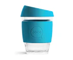 Joco Artisan Blown Reusable & Plastic Free Borosilicate Glass Cup Blue