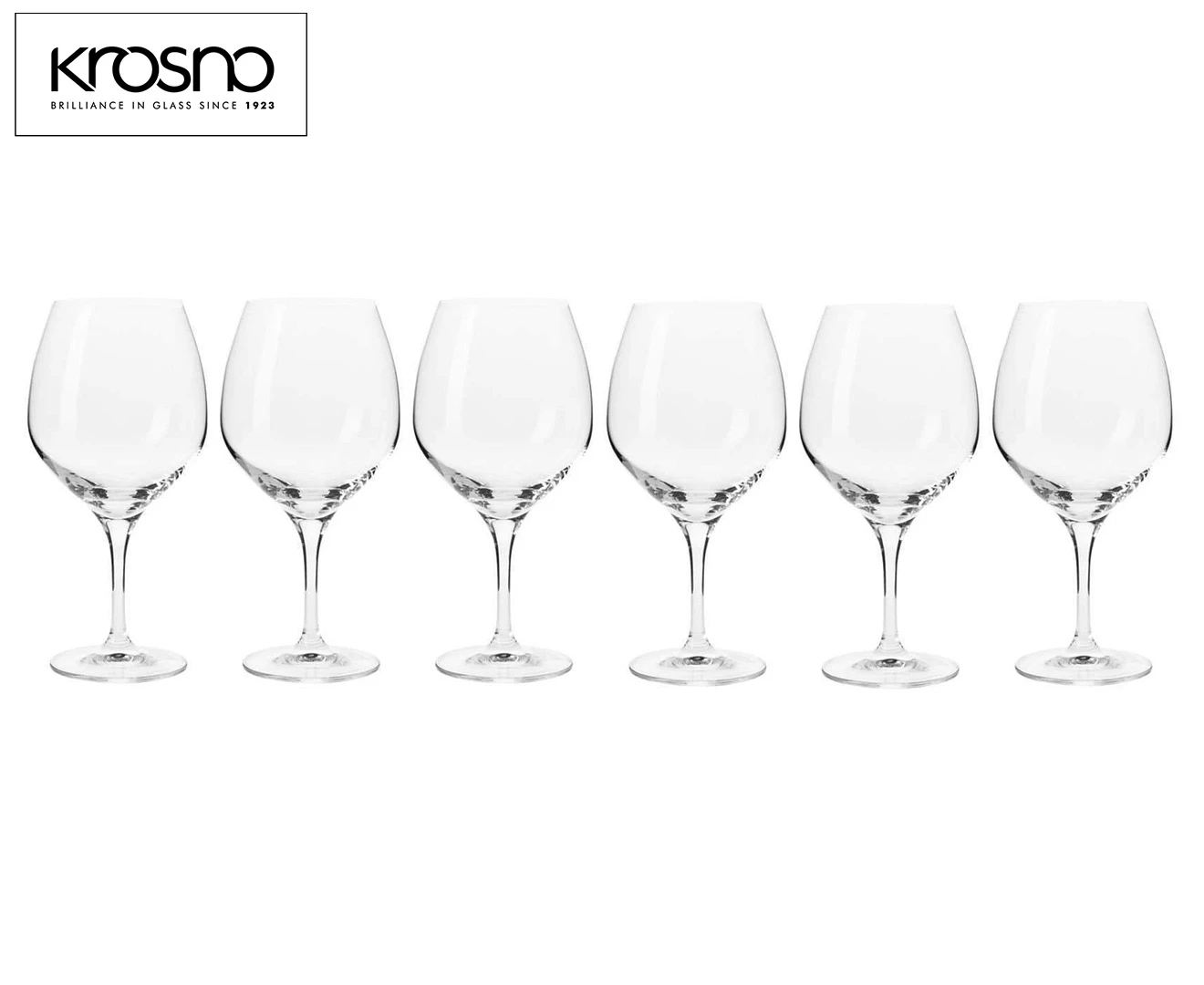 Krosno Harmony Pinot Glasses 600ml 6pc (Made in Poland)