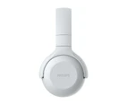 Philips Upbeat On-Ear Wireless Bluetooth Foldable Headphones w/Mic/15hrs White