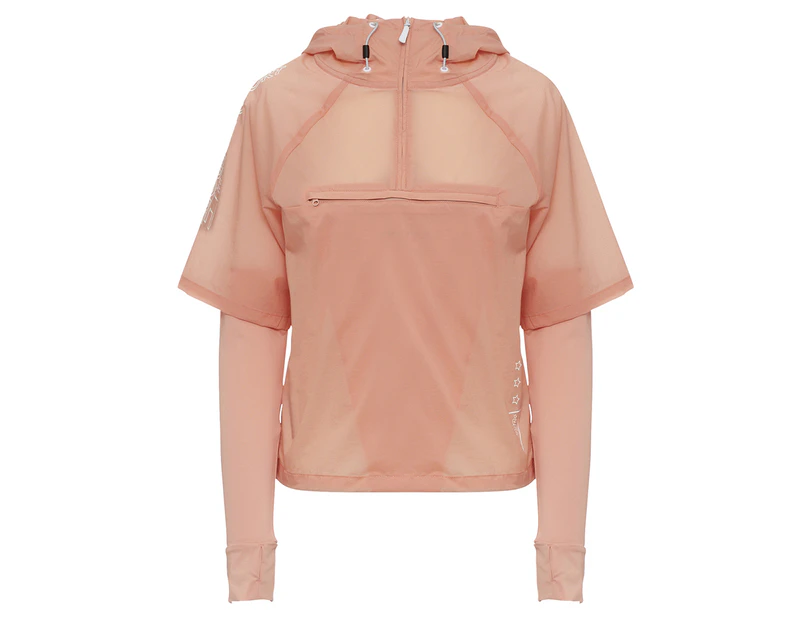Tommy Hilfiger Sport Women's Woven Half Shell Zip Jacket - Dusty Pink