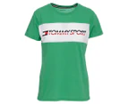 Tommy Hilfiger Sport Women's Boxy Logo Tee / T-Shirt / Tshirt - Mint